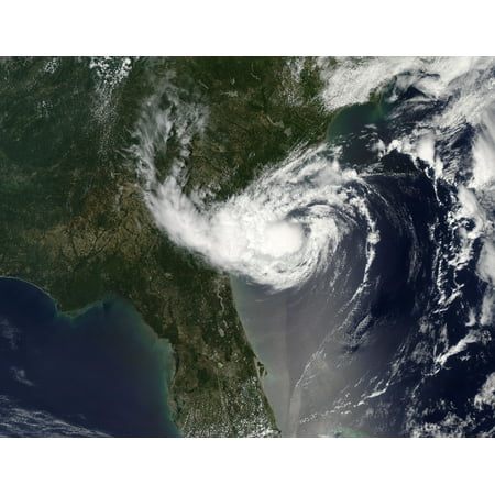 May 20 2012 - Tropical Storm Alberto swirls off the coast of Georgia as a compact storm with a tight center of circulation Poster