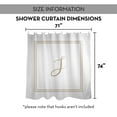 thumbnail image 7 of Creative Products Beige and White Letter J Monogrammed 71x74 Shower Curtain, 7 of 7