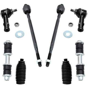 Detroit Axle - Front 8pc Suspension Kit for 1997-2002 Mitsubishi Mirage, 4 Tie Rod Ends 2 Stabilizer Sway Bars 2 Boots 1997 1998 1999 2000 20001 2002 Replacement