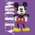 thumbnail image 2 of Girl's Mickey & Friends '90s Mickey Mouse Distressed  Graphic Tee Purple Berry Medium, 2 of 4