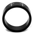 thumbnail image 2 of Two-Tone IP Black (Ion Plating) Stainless Steel Ring with No Stone for Women No Stone Stone Color Style TK2410 Size 9, 2 of 3