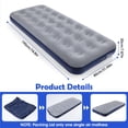 thumbnail image 3 of Camping Air Mattress Inflatable Air Bed Flocked Surface Travel Bed Sleeping Pad Air Bed for Outdoor Camping Tent Guest Travelling（Navy Blue ）, 3 of 5