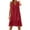 Red, variant on Summer Fashion Dresses for Womens 2025 Plus Size Casual Sleeveless Solid Color Button Sun Beach Dress