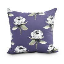 Simply Daisy, 16" x 16" Floral Bunch Purple Floral Print Decorative Outdoor Throw Pillow