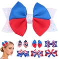 thumbnail image 5 of Zanarzt Baby Bow Clips America 250 Hair Bow Flag Bowknot 4th Of July Hair Bow Pin Bow Hair Clips White,3-12 Years, 5 of 7