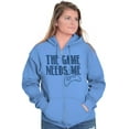 thumbnail image 4 of Game Needs Me PC Gamer Nerdy Geeky Zip Up Hoodie Men's Women's Brisco Brands S, 4 of 6
