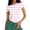 Pinks, variant on Striped Shirt for Women Slim Fitted Short Sleeve Crewneck T-Shirts for Woman Causual Ribbed Tee Stretchy