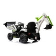 thumbnail image 4 of JCB 24V Ride On Excavator, 2 IN 1 Kids Electric Construction Ride on with Remote Control, Front Loader Bulldozer, Digger, Music, Ride on Toys for 3-6 Boys Girls, White & Green, 4 of 6