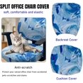 thumbnail image 2 of Office Chair Cover Stretchable Computer Desk Chair Seat Covers 2 Piece Waterproof Swivel Chair Protective Slipcover, 2 of 6