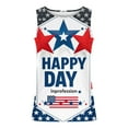 thumbnail image 3 of WREESH 4th of July Shirts Men's Printed Crew Neck Tank Top Summer Casual Fashion Workout Tops Multicolor, 3 of 4