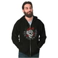 thumbnail image 5 of See You in Hell Skull Roses Tattoo Zip Up Hoodie Men's Women's Brisco Brands M, 5 of 5