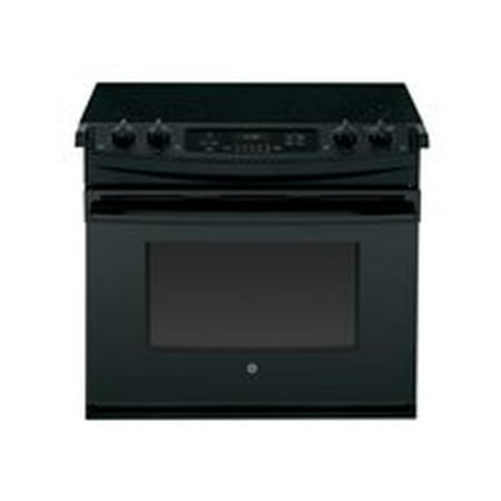 GE - 4.4 Cu. Ft. Self-Cleaning Drop-In Electric Range - Black