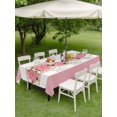 thumbnail image 3 of Outdoor Tablecloth with Umbrella Hole and Zipper, Pink Poinsettia Christmas Rectangle Table Cloth 60x84 Inch Waterproof Tablecloth, Xmas Botanical Winter Floral Picnic Table Cover for Patio Camping, 3 of 7