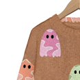 thumbnail image 6 of YVNAURA Women’s Funny Pumpkin Graphic Knitted Pullover Sweater Crewneck Outfit Cozy Warm Fall Winter Spooky Season Top Casual Halloween Daily Wear 1 Pack, Khaki,XXL, 6 of 7