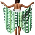 thumbnail image 3 of TaTaai Women St Patrick's Day Beach Wrap Dress Ribbon Tie Lightweight Sheer Long Cover Up for Summer Vacation Gift, 3 of 9