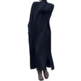 thumbnail image 4 of DuoJiaJ Womens Lace Dress, Crew Neck Loose Long Sleeve Dresses Blue S-5XL, 4 of 6
