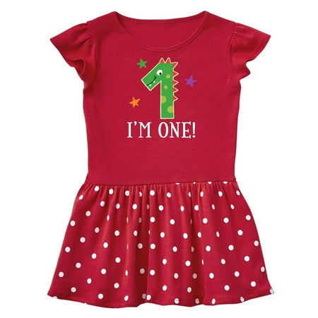 

Inktastic 1st Birthday Dinosaur Party Gift Baby Girl Dress