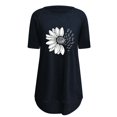 thumbnail image 4 of Womens Tops Women's Long Printed Spring/Summer Round Neck T Shirt Shirts for Women, 4 of 4