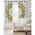 thumbnail image 2 of Yellow Lemons Blackout Curtains, Light Blocking Print Window Curtains, Summer Fruits Leaves Flowers Watercolor Thermal Insulated Window Drapes for Living Room Kitchen Cafe 2 Panels, 84"W x 84"L, 2 of 9