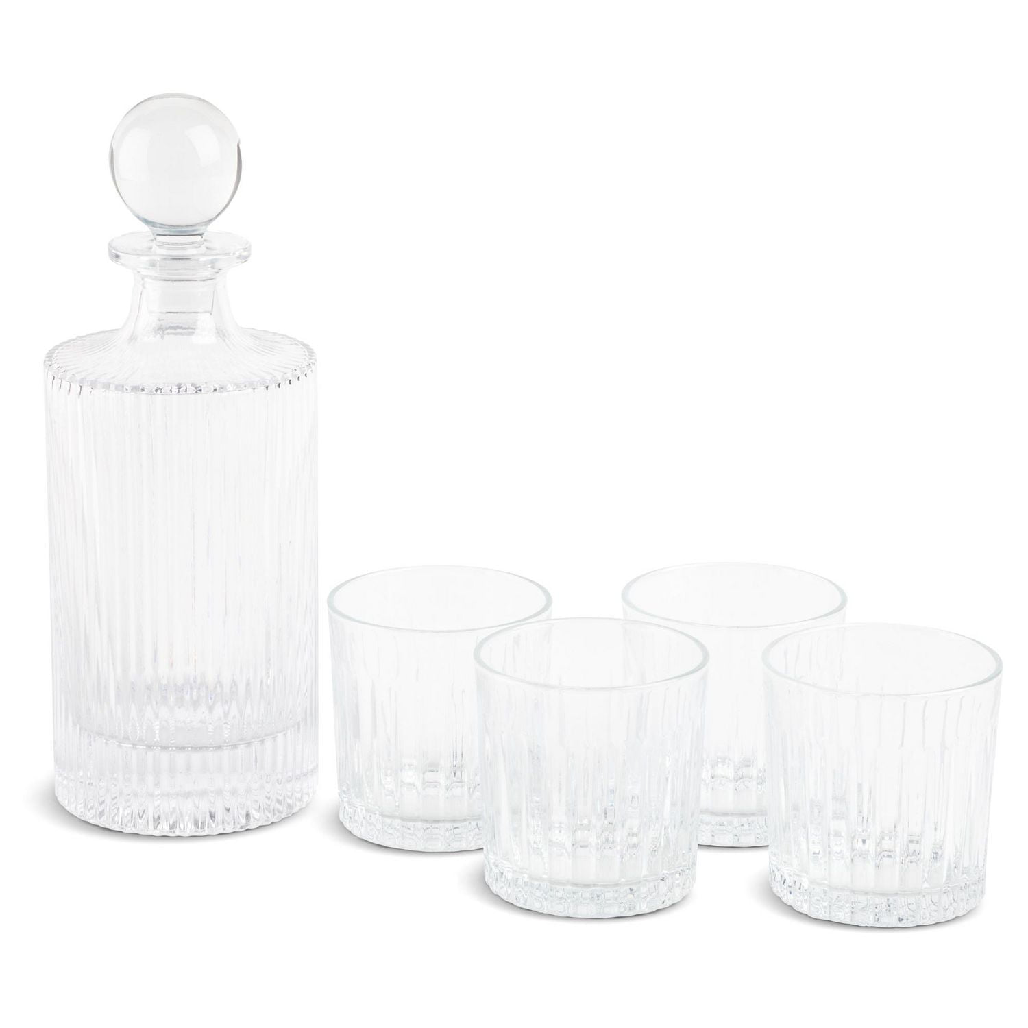 Carafe à whisky et verres à cocktail Thyme & Table, ensemble de 5 pièces