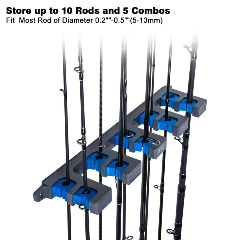 KastKing SafeGuard Fishing Rod Holder for Garage, Wall or Ceiling Mounted  Fishing Rod Rack Storage Organizer, Fishing Pole Holder Holds 6 Rods or  Combos in Less Than 18 Inches : : Sports