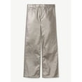 Justice Girls Wide Leg Silver Pleather Pant, Sizes 618, Slim & Plus