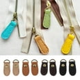 thumbnail image 2 of 2 Stü Zipper Zipper Reißer Imitation Leather Imitation Sewing For Clothes, Jacket, Coat, Luggage, Suitcase, Backpack Coffee, 2 of 8