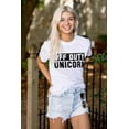 thumbnail image 3 of Off Duty Unicorn Fantasy Women's Plus Size Graphic Tee Brisco Brands 2X, 3 of 5