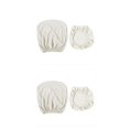thumbnail image 3 of Toystoory Paquete de 2 fundas para sillas de oficina de tipo dividido, antipolvo, desmontables, lavables, universales, para decoración del blanco 2piezas, 3 of 6