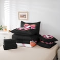 thumbnail image 6 of Erosebridal Pink Bowknot 7-Piece Bedding Comforter Set For Girls,Football Games King Bedding Sets For Kids,Reversible Black, 6 of 7
