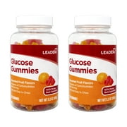 2 Pack - LEADER Glucose Gummies, Energy and Blood Sugar Support, Assorted Fruit, 60 Count