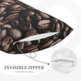 thumbnail image 5 of Haiem Pillowcase for Hair and Skin Queen - Coffee Bean Printed Soft Pillowcase with Envelope Closure-14"x20", 5 of 9