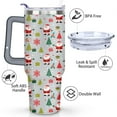 thumbnail image 3 of Santa Claus Christmas Tree 40 Oz Tumbler with Handle Lid and Straw Stainless Steel Double Walled Vacuum Insulated Cup Merry Christmas Gifts Tumbler for Women Men Friends Outdoor Indoor, 3 of 6