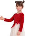 thumbnail image 4 of Girls Velvet Red Hipster Dress 2-9Years, 4 of 7