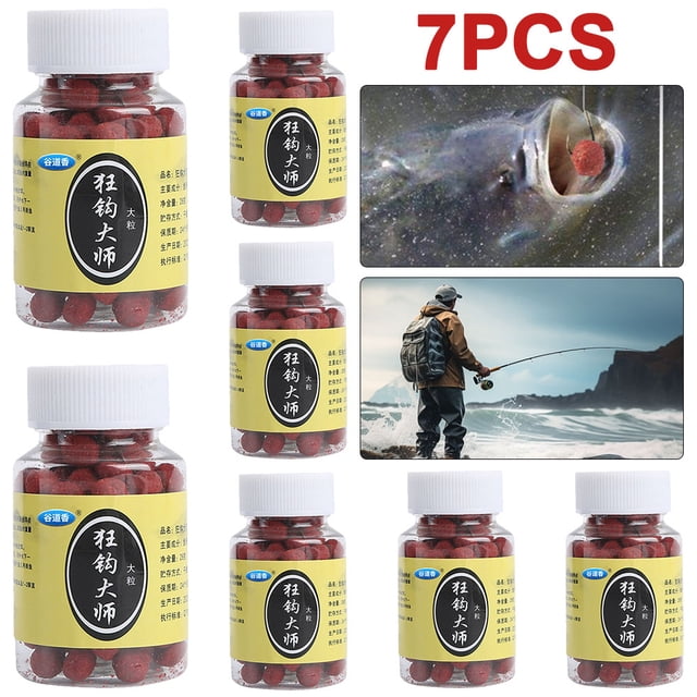 Cebos Pesca Gran Alcance Señuelos Atracción Peces Portátiles para Carpa (grano Grande) 7 Uds.