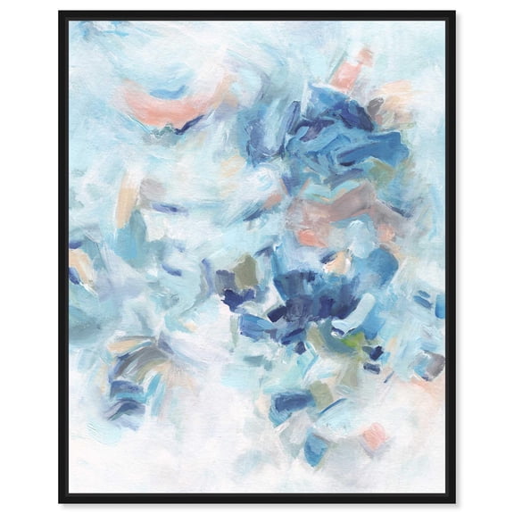 Color and Atmosphere Canvas Print Blue Wall Decor by Art Remedy, Black Frame, 16 x 20