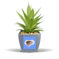 thumbnail image 1 of Realism Painting Stream Eyes Fake Pineapple Flower Pot Vase Mini Decor, 1 of 3