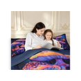 thumbnail image 4 of Homewish Fungus Plants Mushrooms Queen Comforter Set,Cute Butterfly Comforter Sets Queen,Blue Purple,Navy Blue Reversible,3-Piece,1 Comforter and 2 Pillowcases, 4 of 7