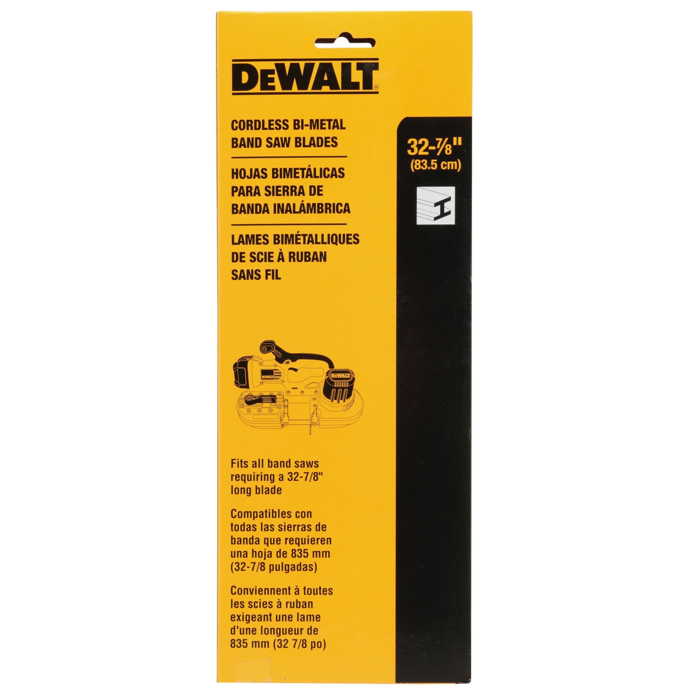DeWalt Cordless Band Saw Blade, 18 TPI, 1/2" W, 32-7/8" Cut L, 3 PK(115-DW3983C)