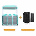 thumbnail image 2 of Yescom 270 Gallon with Top Rack Pool Float Storage Bin Blue Net Replacement 52"x33"x67" 2 Tiers Rolling Toys Cart, 2 of 10
