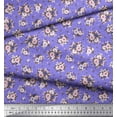 thumbnail image 2 of Soimoi Cotton Cambric Fabric Leaves & Rose Floral Print Fabric by the Yard 42 Inch Wide, 2 of 3