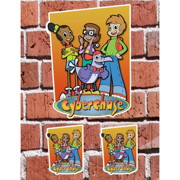 Cyberchase 7" And 3" Decal Stickers For Home, School, Auto, Skate, Laptop