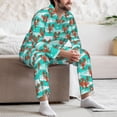 thumbnail image 6 of KLL Lobsters Of Turquoise Waves Sleepwear Mens Flannel Pajamas,Long Cotton Pj Set, 6 of 7