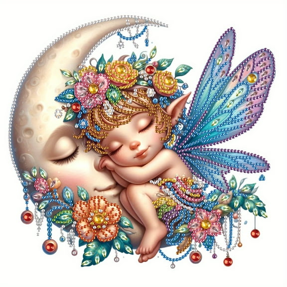 Sleep Moon Angel Diamond Art Painting Kit