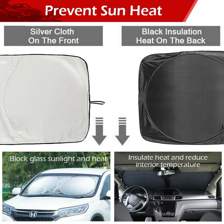 iClover Jumbo Car Window Shade, UV Protector, Retractable