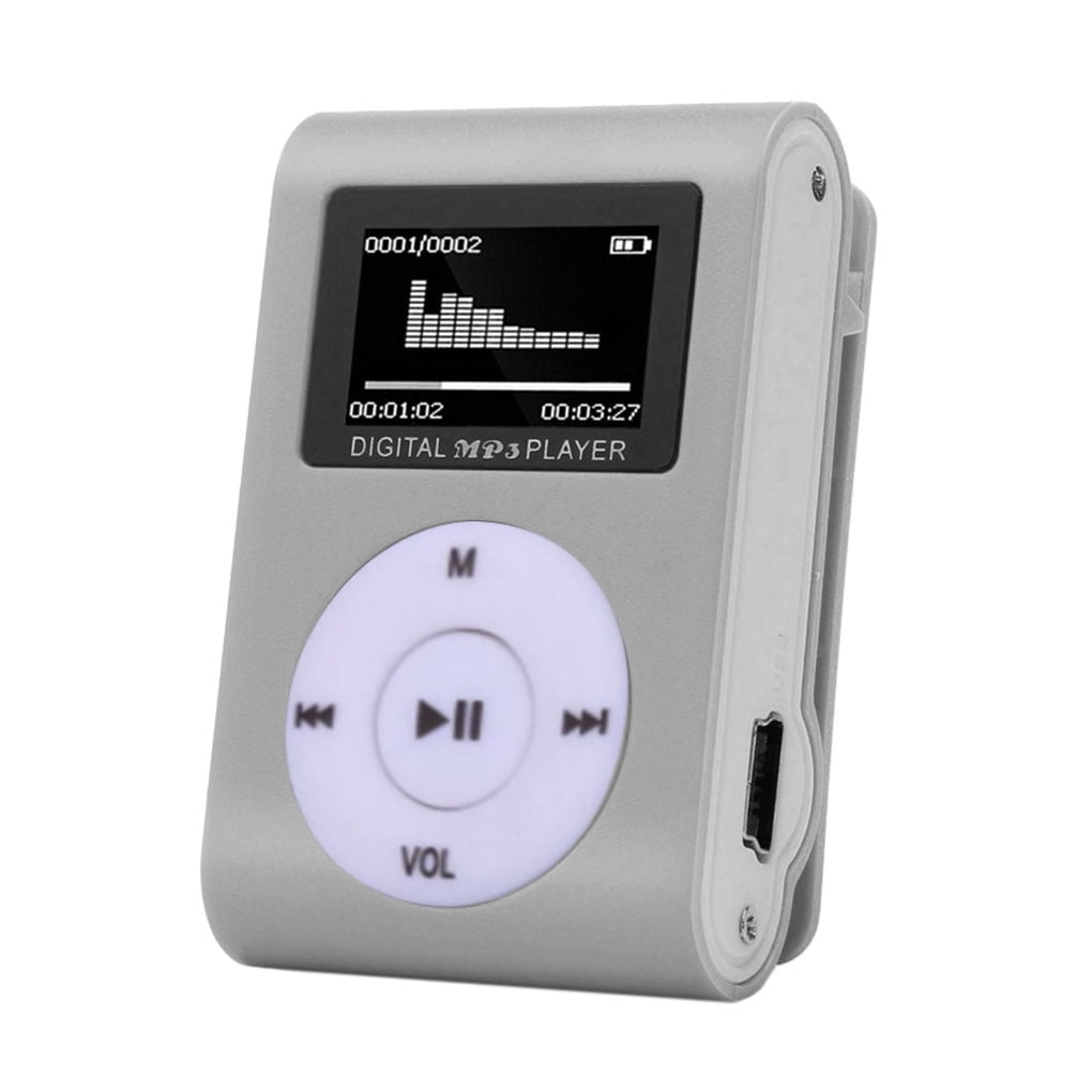 Mini Nano Portable Digital Screen MP3 Player with Clip support upto 32GB SDcard 