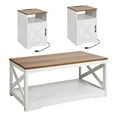 thumbnail image 1 of VEVOR 3 Piece Farmhouse Coffee Table Set 40 in with 2 End Table for Living Room, 1 of 9