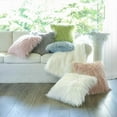 thumbnail image 2 of Phantoscope Merino Style Faux Fur Series Decorative Throw Pillow, 22" x 22", Orange, 1 Pack, 2 of 4