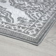 thumbnail image 5 of 8x10 Water Resistant, Large Indoor Outdoor Rugs for Patios, Front Door Entry, Entryway, Deck, Porch, Balcony | Outside Area Rug for Patio | Gray, Floral | Size: 7'11'' x 10'3'', 5 of 8