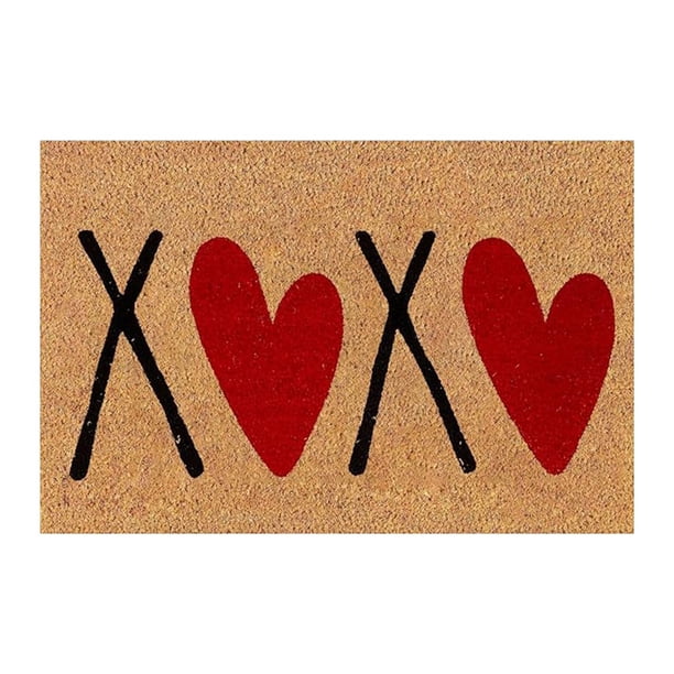 Tapetes para El Día de San Valentín Tapetes Festivos Felpudo de Bienvenida Baño Dormitorio Sala de Estar Cocina Alfombras de Exterior Regalos para El Día de San Valentín Decoración Del Hogar Día de S